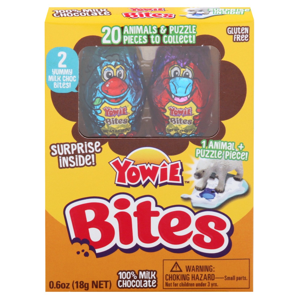 slide 1 of 12, Yowie Bites Milk Chocolate Candy Surprise Inside, 0.6 oz