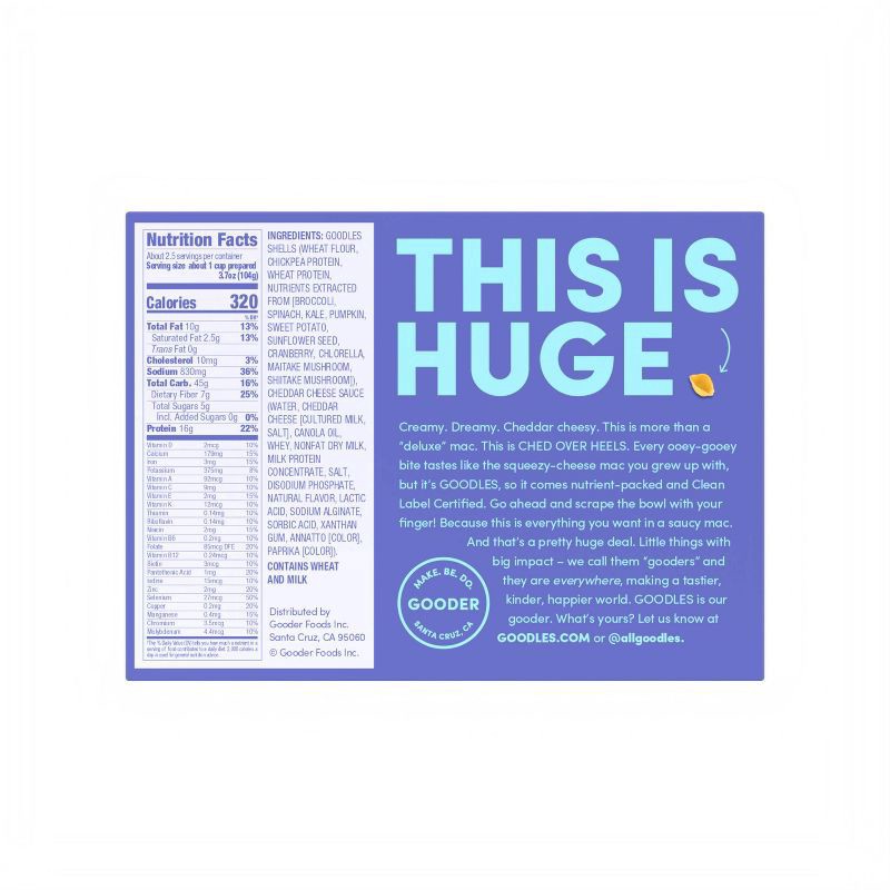 slide 2 of 3, GOODLES Deluxe Mac & Cheese Ched Over Heels, 9 oz