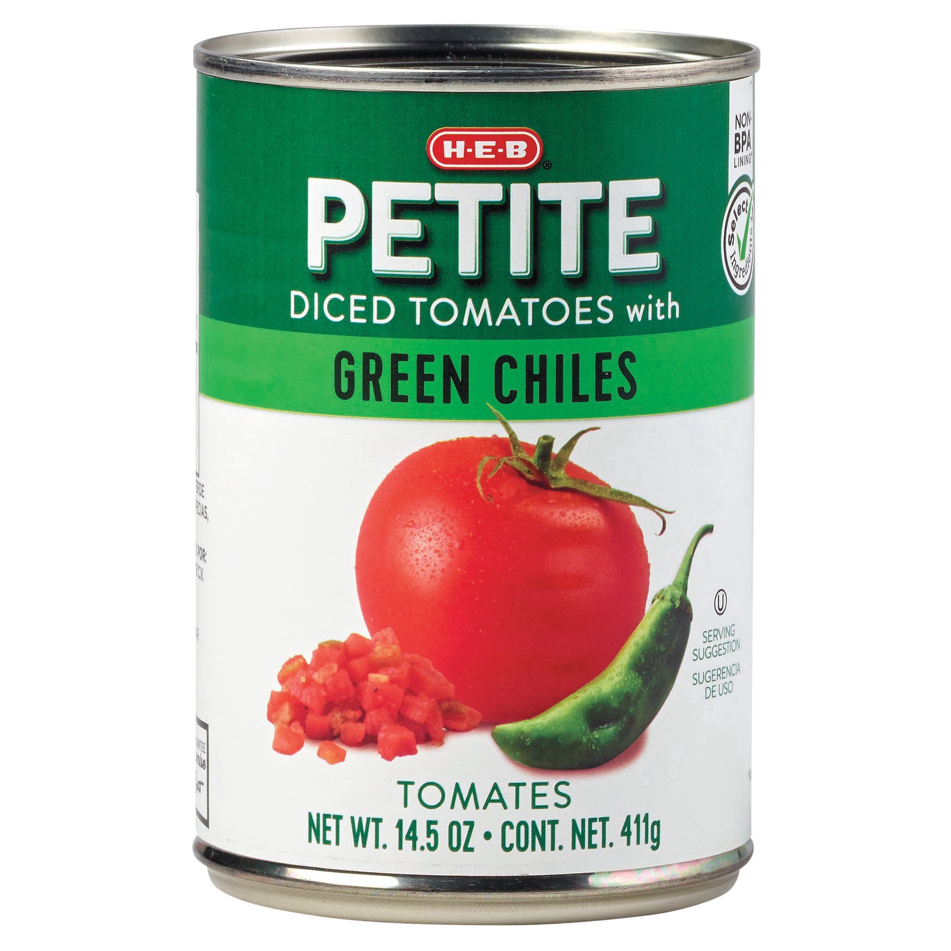 slide 1 of 1, H-B Diced Tomatoes Green Chilies - 14.5 oz, 14.5 oz