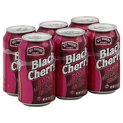 Hill Country Fare Black Cherry Soda 6 pk Cans