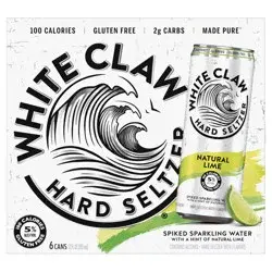 White Claw 6 Pack Spiked Natural Lime Hard Seltzer 6 ea