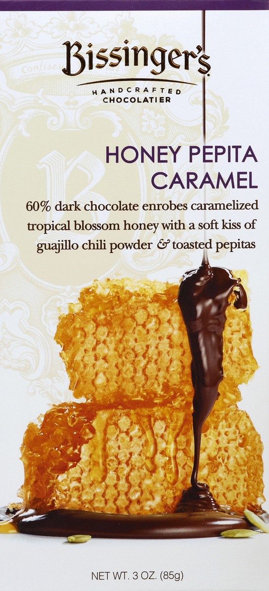 slide 2 of 4, Bissinger's Honey Pepita Caramel 3 oz, 3 oz