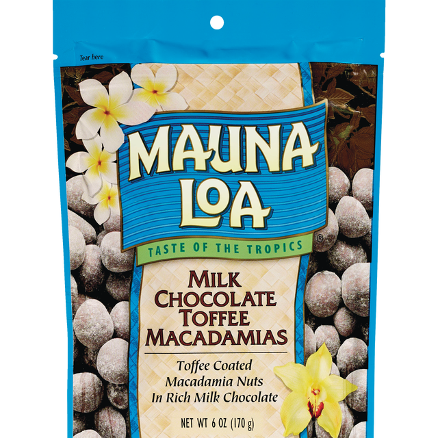 slide 1 of 2, Mauna Loa Macadamias, Milk Chocolate Toffee, 6 oz