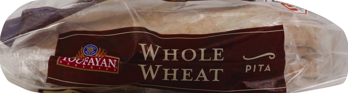 slide 3 of 6, Toufayan Whole Wheat Pita Bread, 12 oz