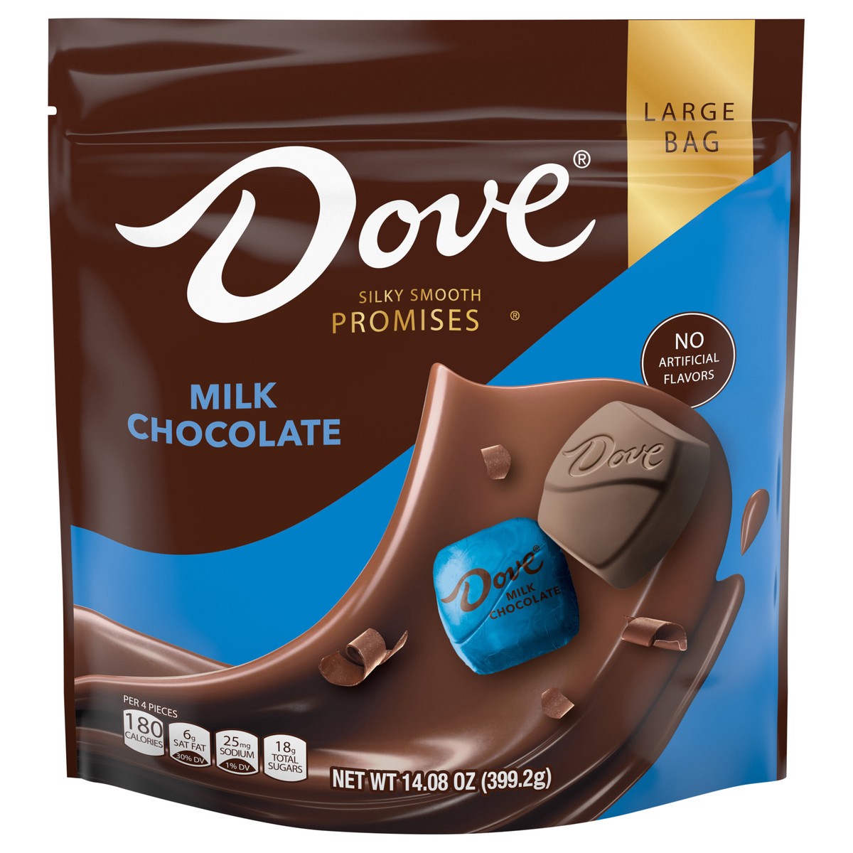 slide 1 of 14, DOVE PROMISES Milk Chocolate Candy Individually Wrapped , 14.08 oz Bag, 14.08 oz