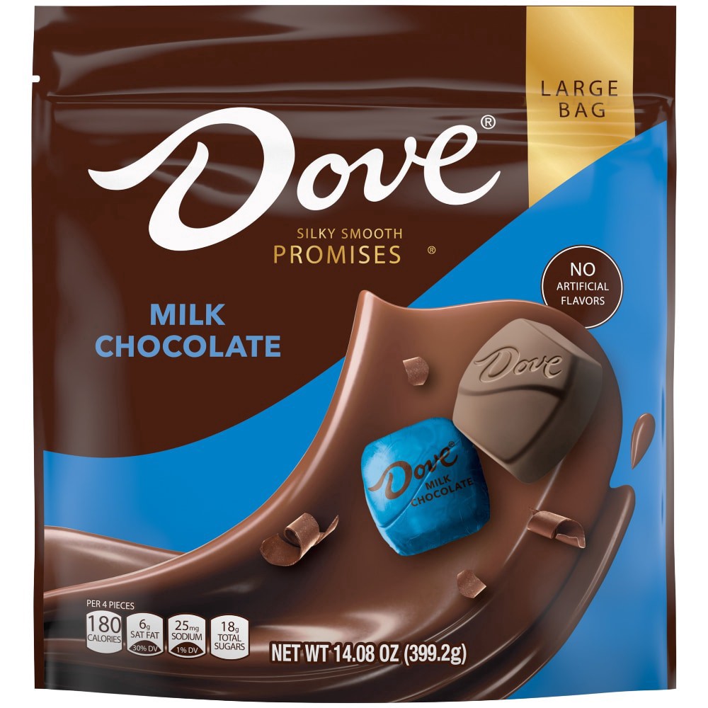 slide 1 of 1, DOVE PROMISES Milk Chocolate Candy Bag, 14.08 oz, 14.08 oz