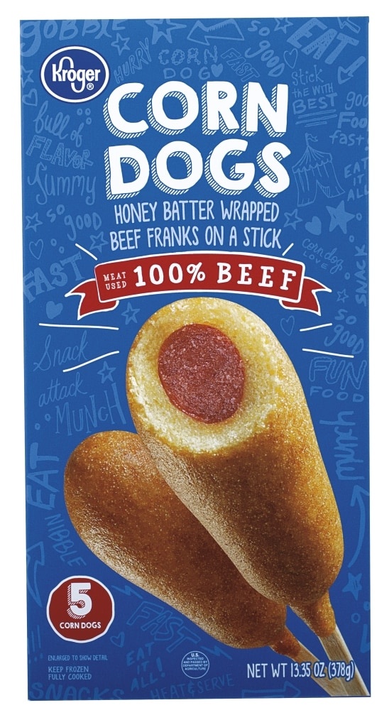 slide 1 of 1, Kroger Beef Corn Dogs, 5 ct; 2.67 oz