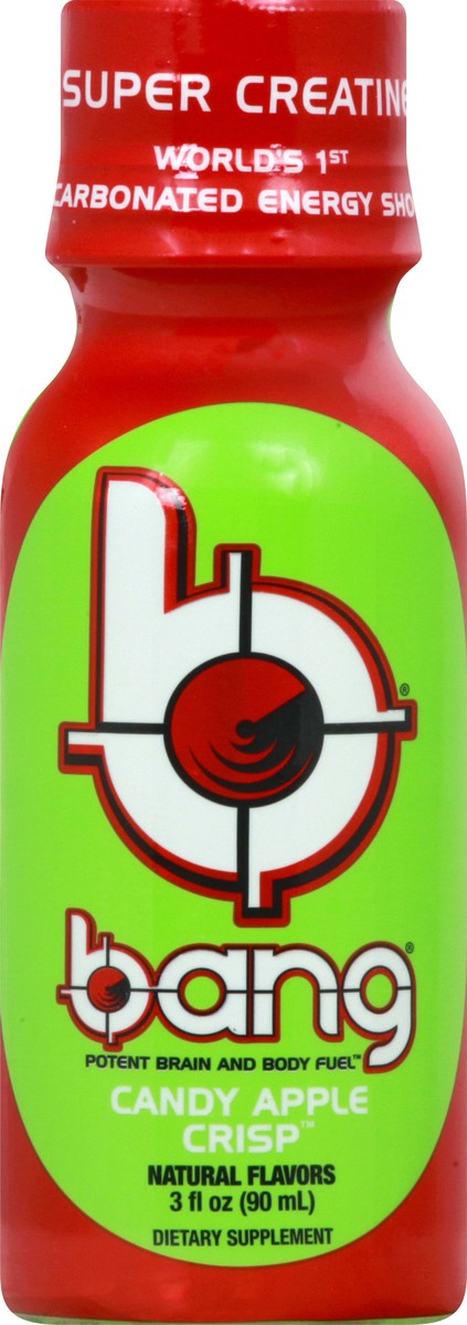 slide 1 of 9, Bang Carbonated Candy Apple Crisp Energy Shot - 1 oz, 1 oz