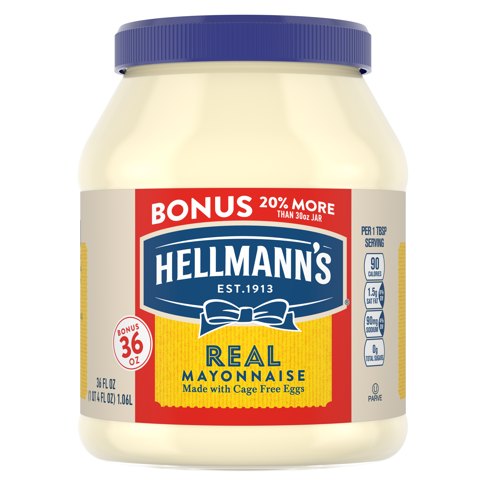 slide 2 of 4, Hellmann's Real Mayonnaise Real Mayo, 36 oz, 36 oz