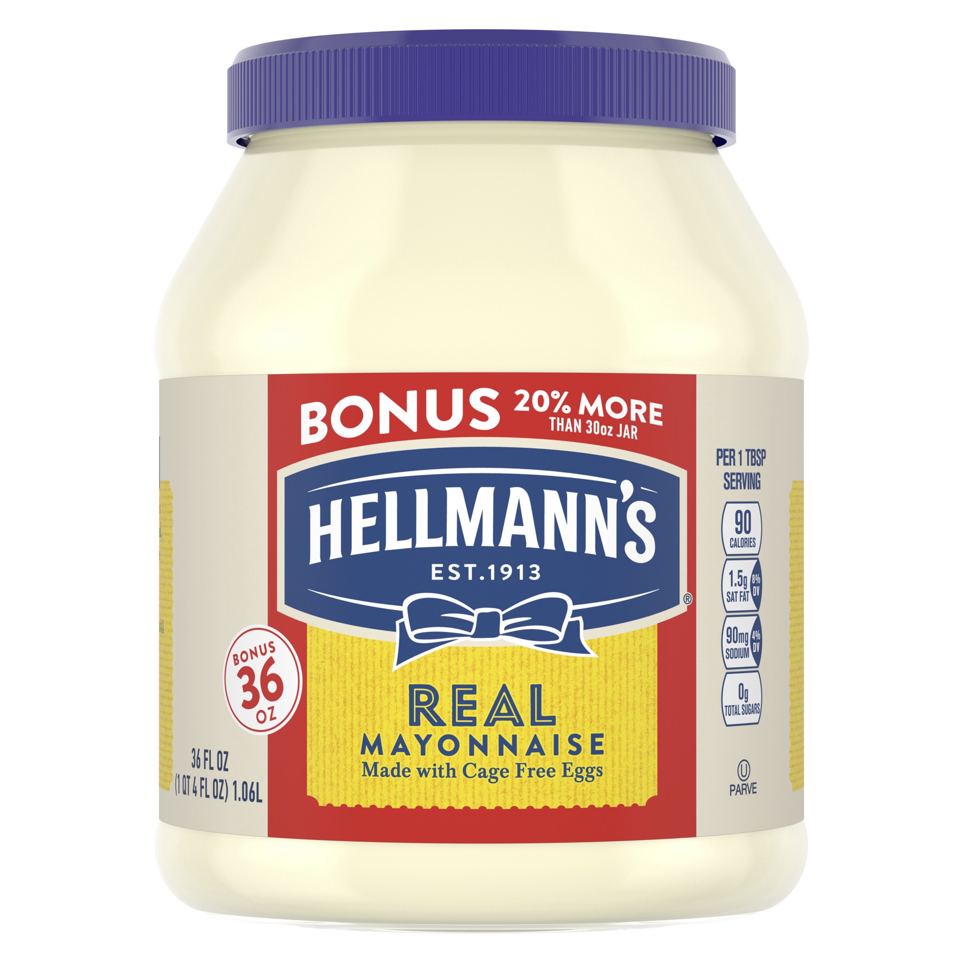slide 1 of 4, Hellmann's Real Mayonnaise Real Mayo- 36 oz, 36 oz