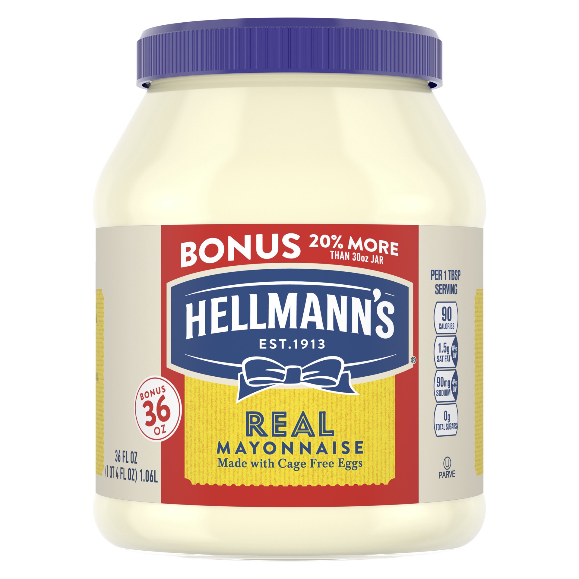 slide 1 of 4, Hellmann's Real Mayonnaise Real Mayo, 36 oz, 36 oz