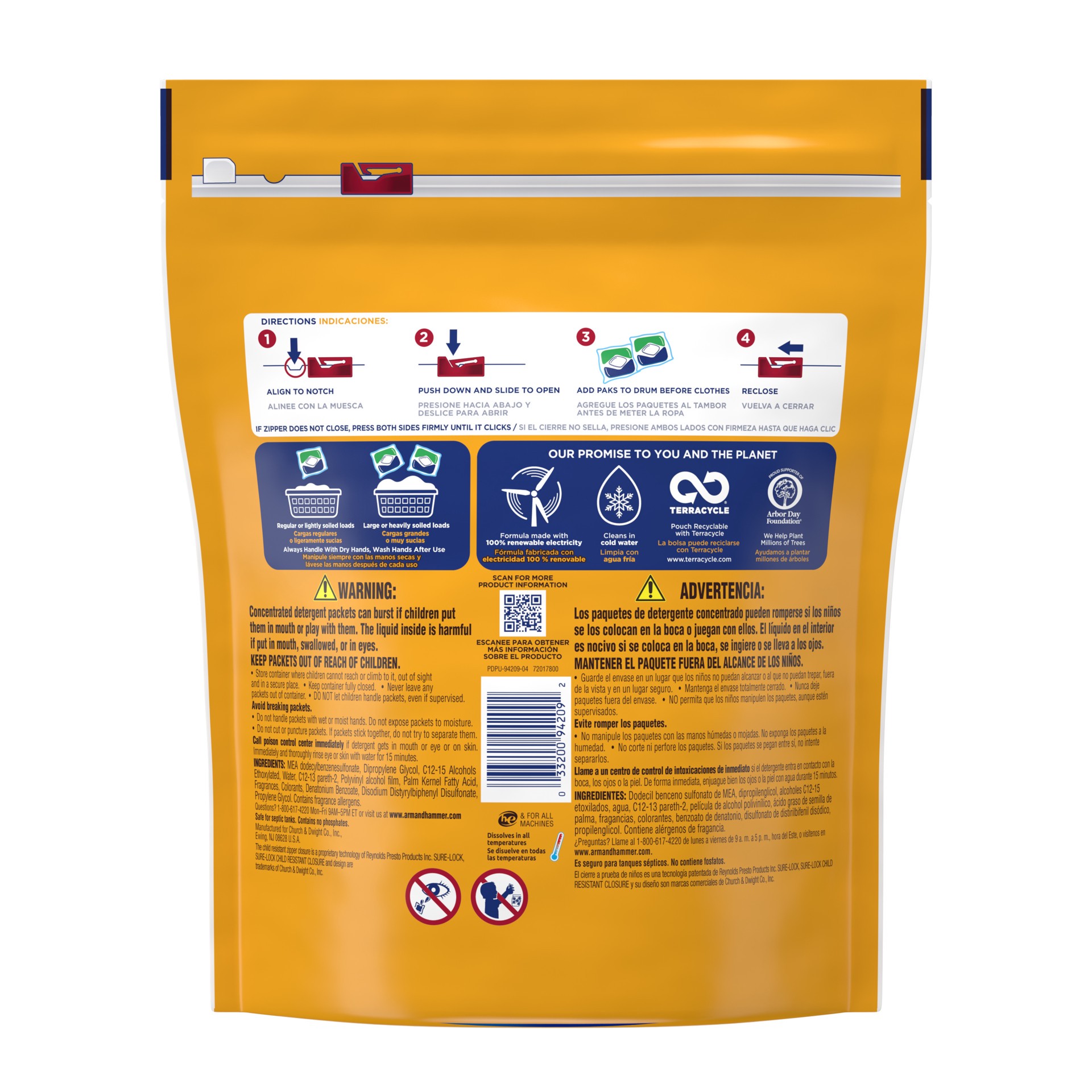 slide 4 of 5, ARM & HAMMER plus OxiClean 5-in-1 Power Paks\, 40 Count (Packaging may vary), 40 ct