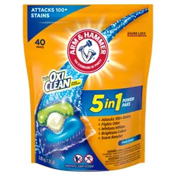 ARM & HAMMER plus OxiClean 5-in-1 Power Paks, 40 Count (Packaging may vary)