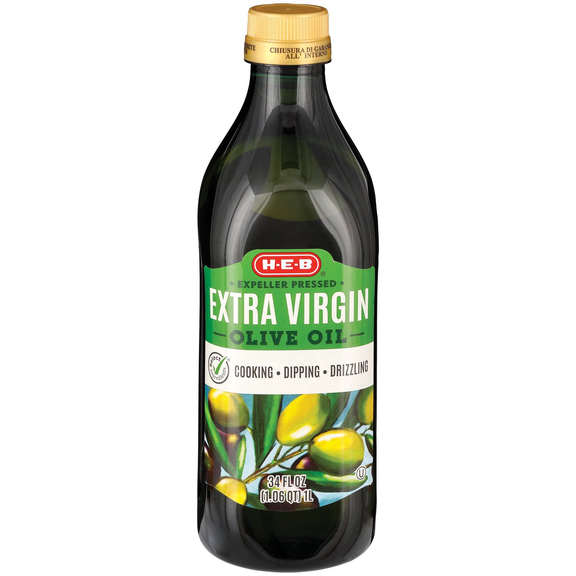 slide 1 of 1, H-E-B Extra Virgin Olive Oil, 34 oz