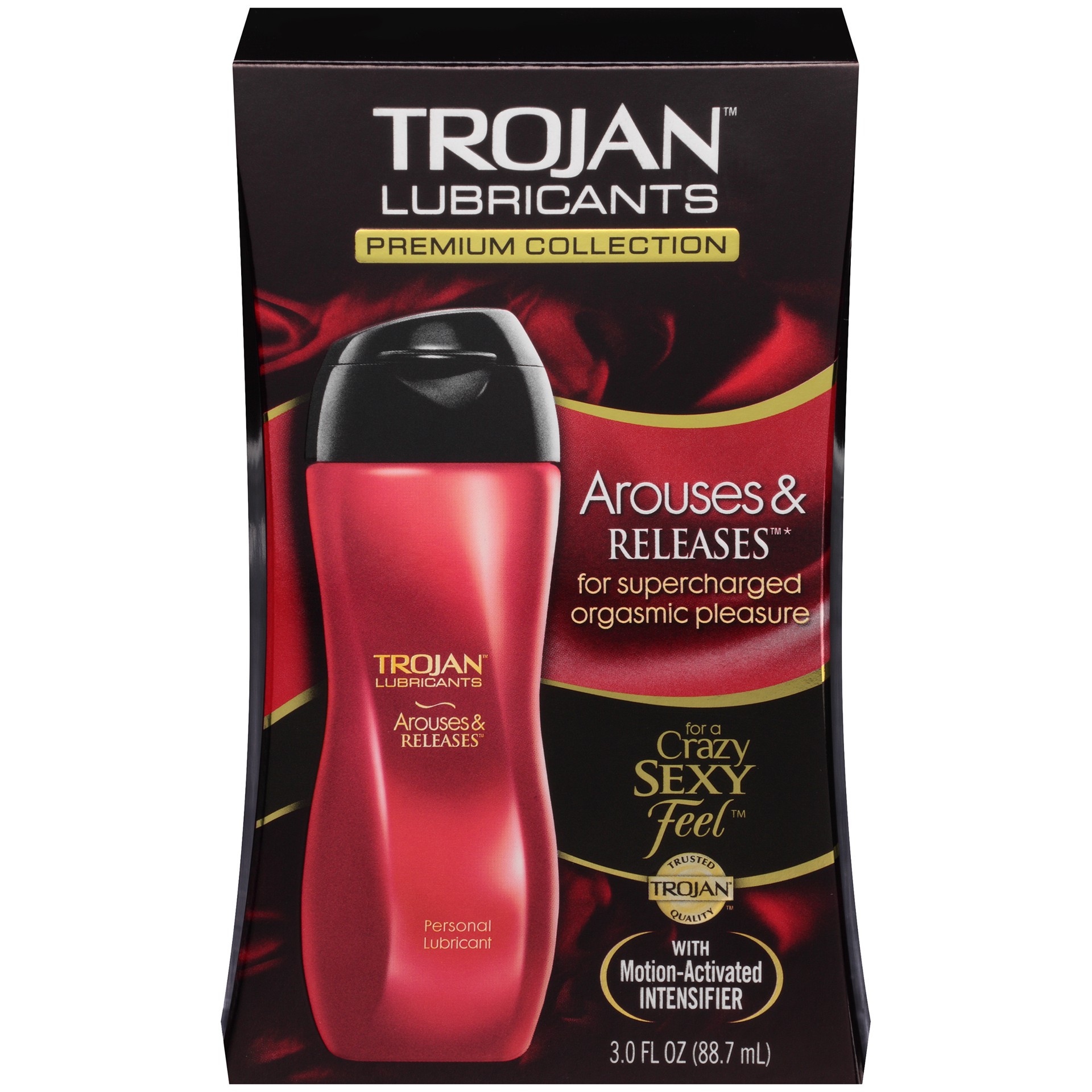 slide 1 of 9, TROJAN Arouses & Releases Personal Lubricant, 3 oz., 3 fl oz