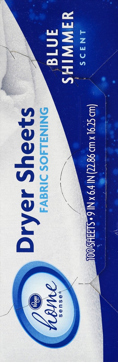 slide 3 of 6, Kroger Home Sense Blue Shimmer Scent Dryer Sheets, 100 ct