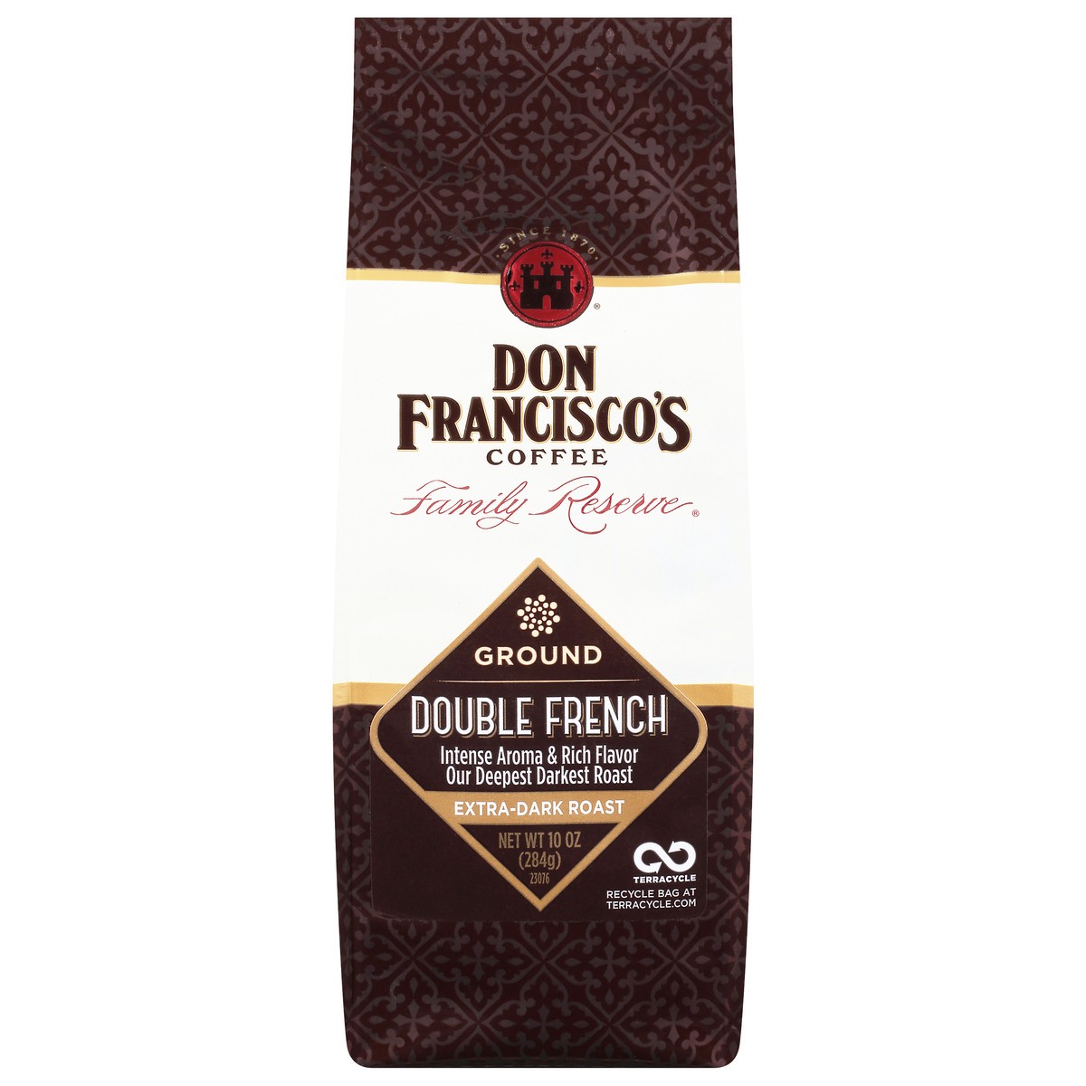 slide 1 of 10, Don Francisco's Family Reserve Double French Dark Roast Ground Coffee, 10 oz