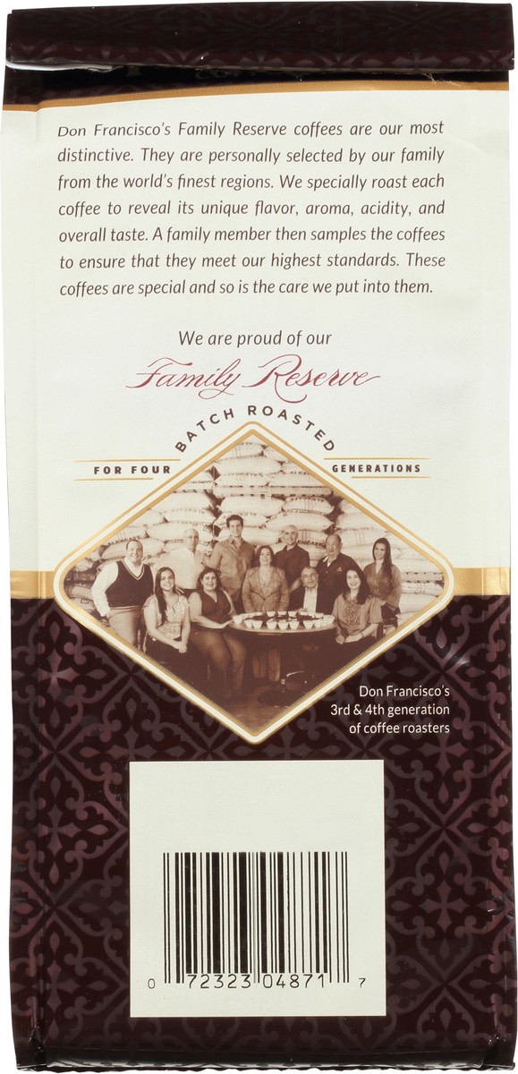 slide 9 of 10, Don Francisco's Family Reserve Double French Dark Roast Ground Coffee, 10 oz