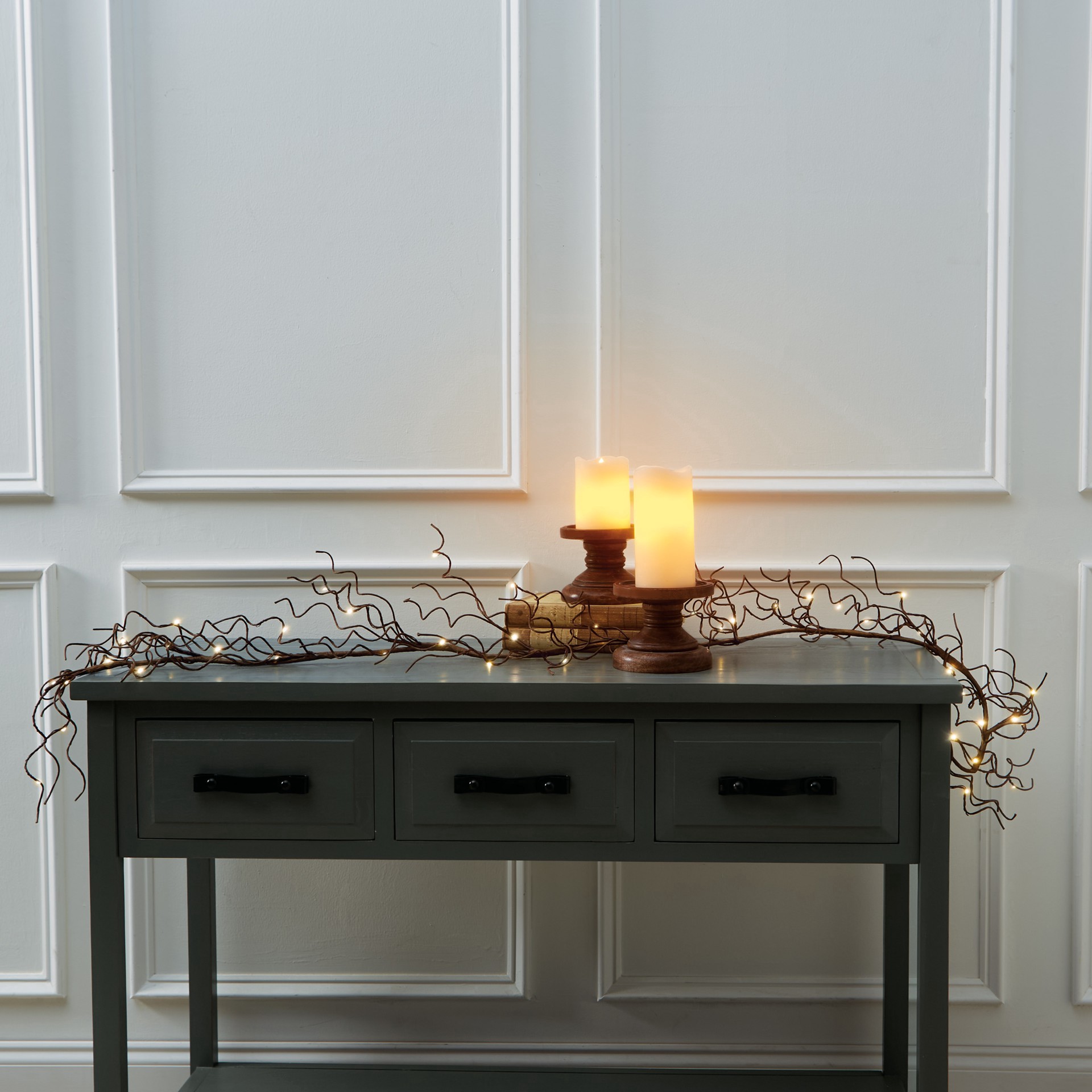 slide 2 of 4, 48ct. Amber Led Lighted Branch Garland By Ashland, 48 ct