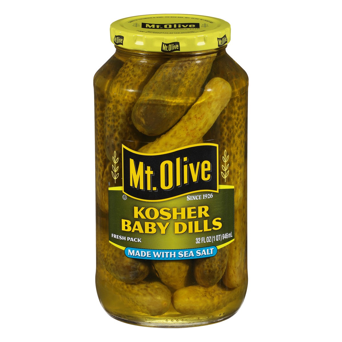 slide 8 of 11, Mt. Olive Kosher Baby Dills 32 oz. Jar, 32 fl oz