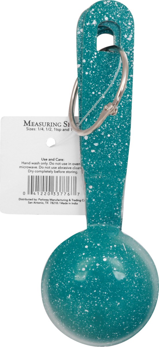 slide 3 of 8, Cocinaware Aqua Speckled Measuring Spoons, 1 ct