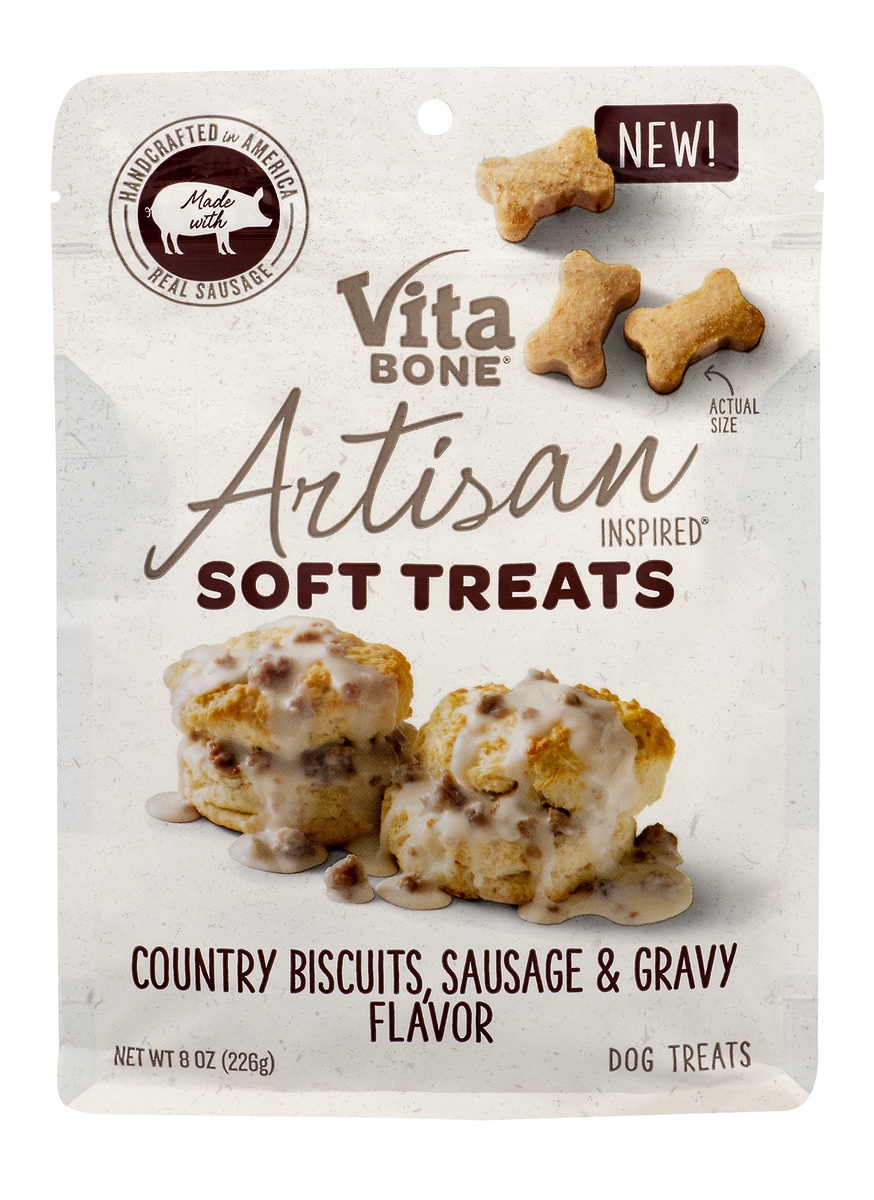 slide 1 of 1, Vita Bone Dog Treat Artisan Biscuits, 8 oz