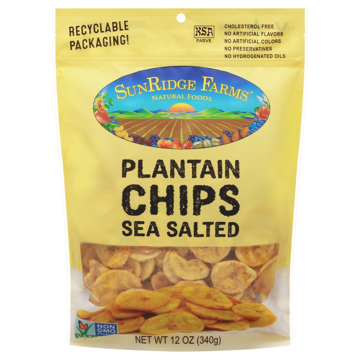 slide 1 of 9, SunRidge Farms Sea Salted Plantain Chips 12 oz, 12 oz