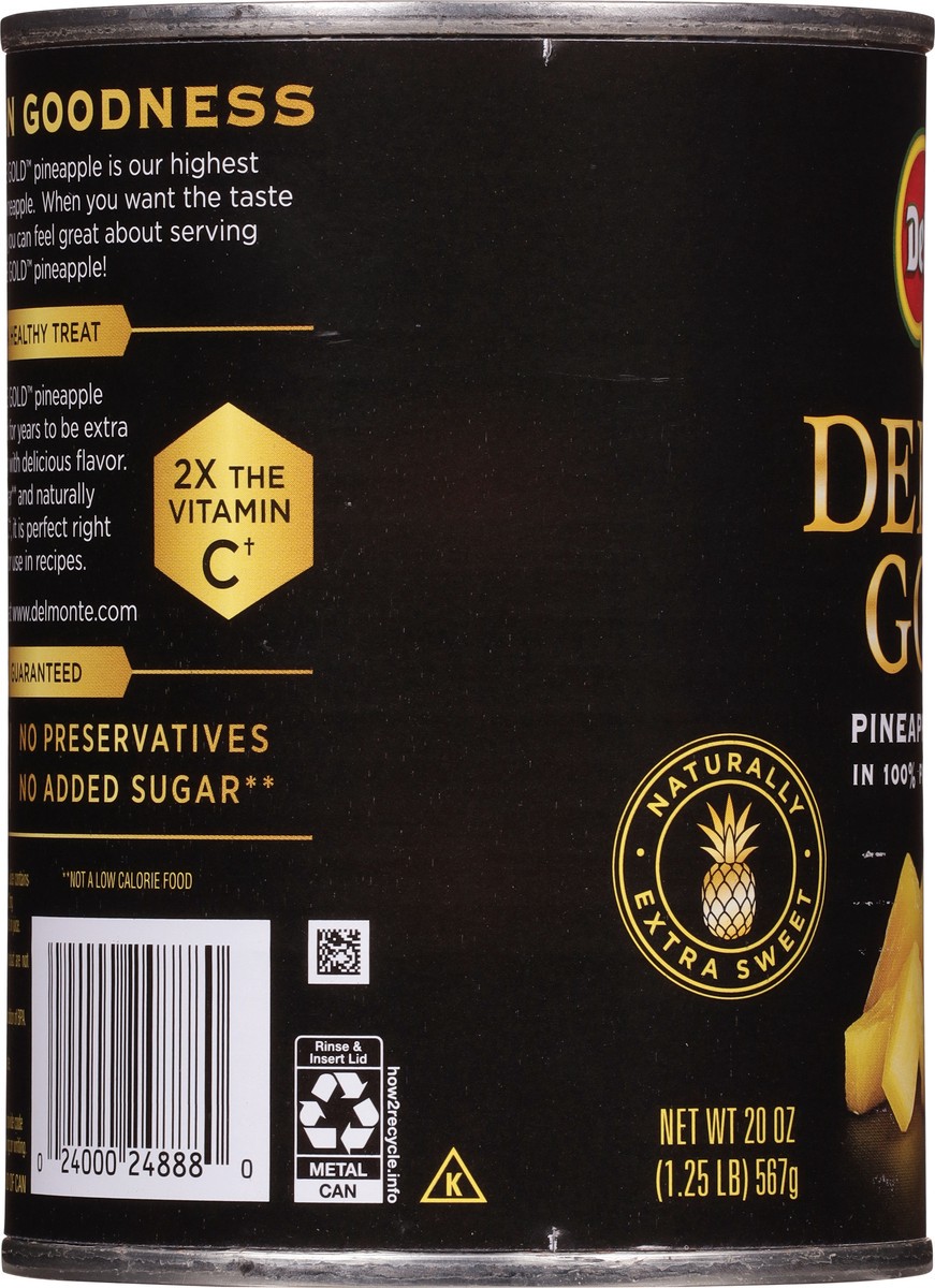 slide 7 of 9, Del Monte Gold Pineapple in 100% Juice, 20 oz