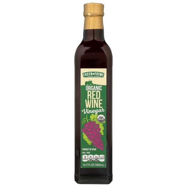 slide 1 of 1, Fresh Thyme Organic Red Wine Vinegar, 16.9 oz