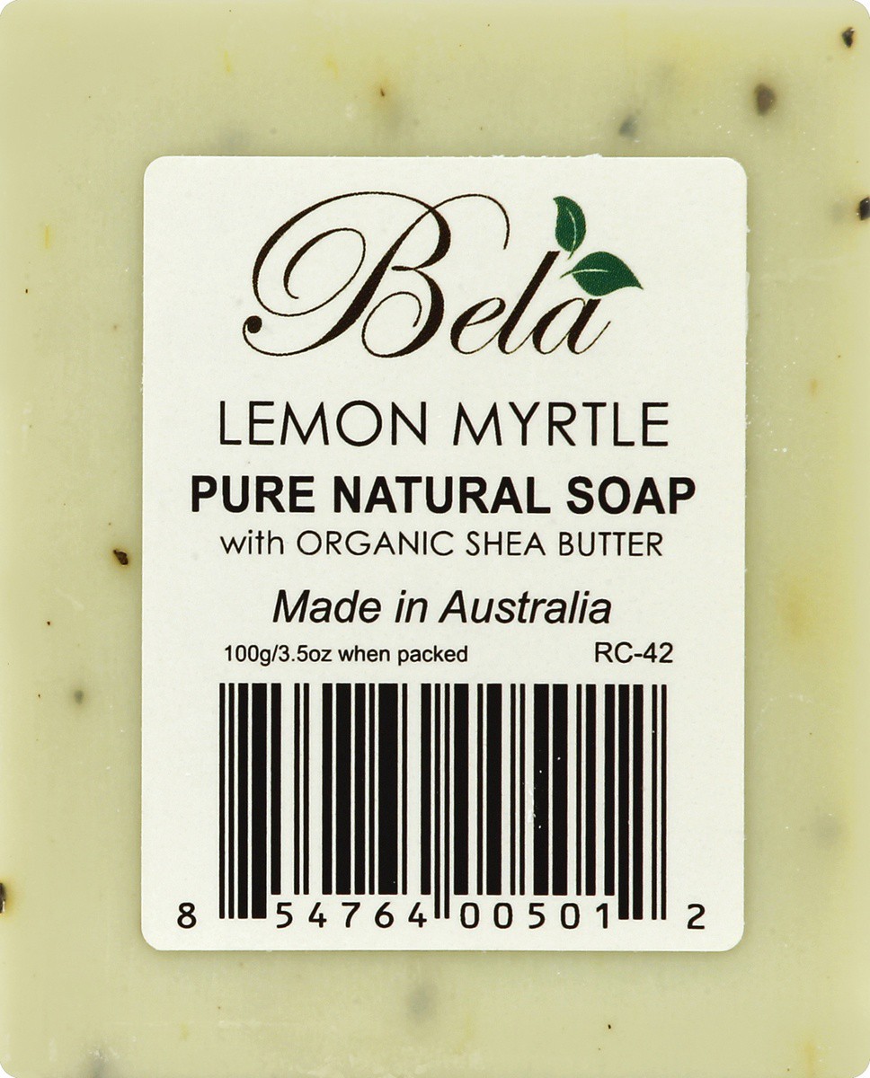 slide 4 of 4, Bela Pure Natural Lemon Myrtle With Lemongrass Bar Soap, 3.5 oz