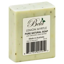 Bela Pure Natural Lemon Myrtle With Lemongrass Bar Soap