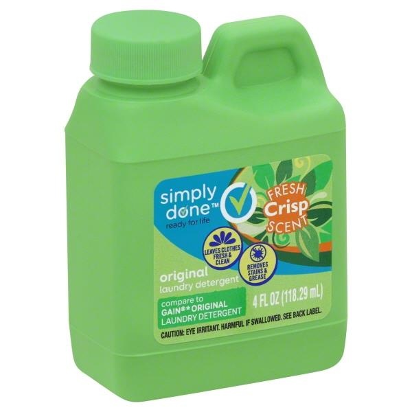 slide 1 of 1, Simply Done Fresh Crisp Scent Laundry Detergent, Original, 4 fl oz