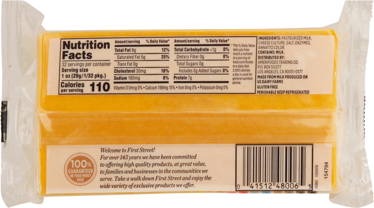 slide 5 of 13, First Street Medium Cheddar Cheese, 2 lb