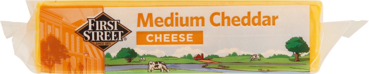slide 4 of 13, First Street Medium Cheddar Cheese, 2 lb