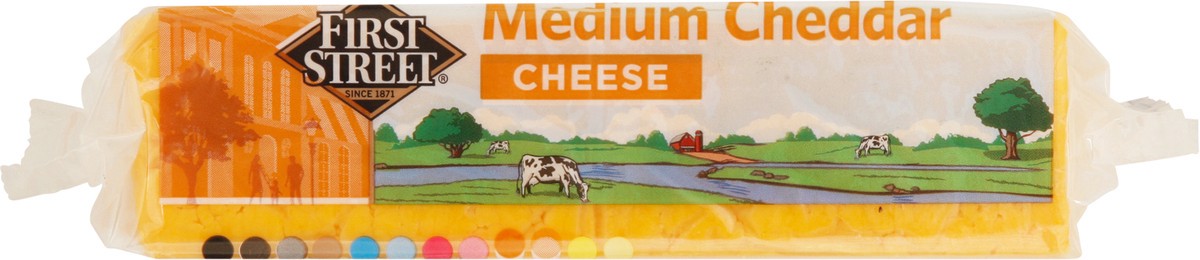 slide 13 of 13, First Street Medium Cheddar Cheese, 2 lb