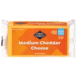First Street Medium Cheddar Cheese