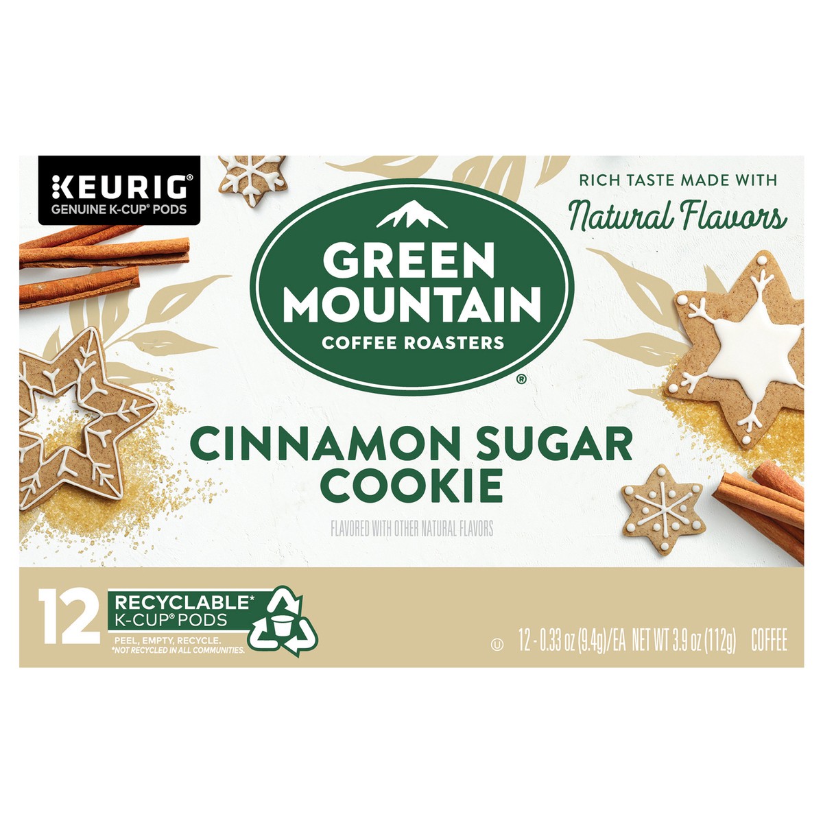 slide 3 of 8, Green Mountain Coffee Roasters Cinnamon Sugar Cookie Coffee, Keurig Single Serve K-Cup Pods- 12 ct, 12 ct