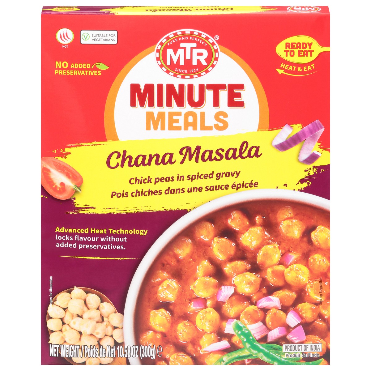 slide 1 of 4, Mtr Minute Meals Chana Masala 10.58 oz, 10.58 oz