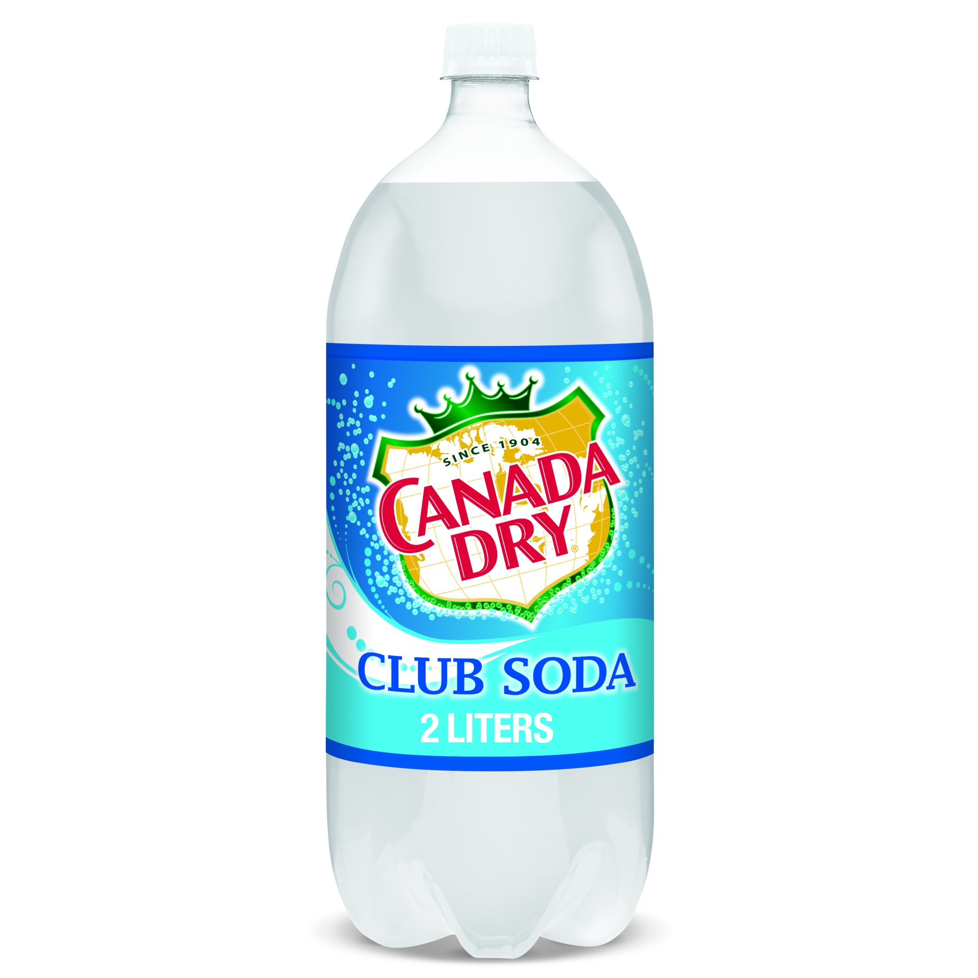 slide 1 of 2, Canada Dry Club Soda, 2 L bottle, 2 liter