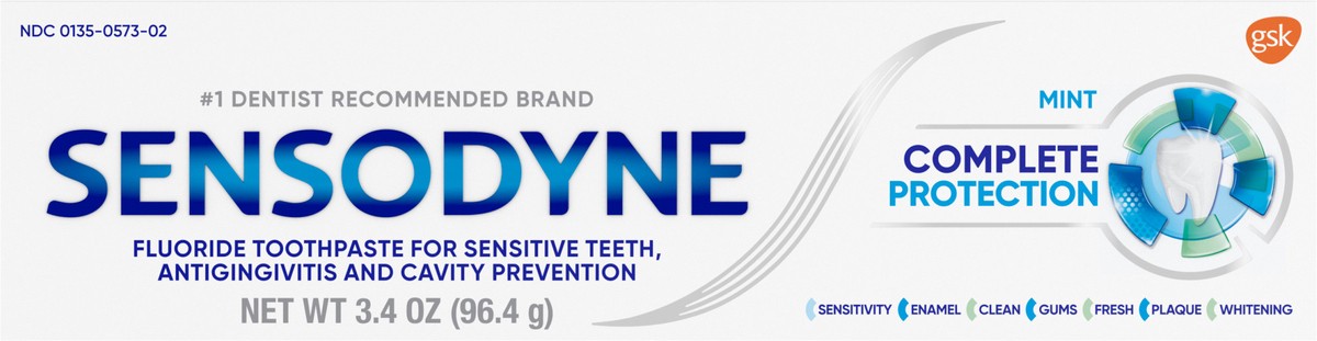 slide 6 of 9, Sensodyne Complete Toothpaste - Mint - 3.4oz, 3.4 oz