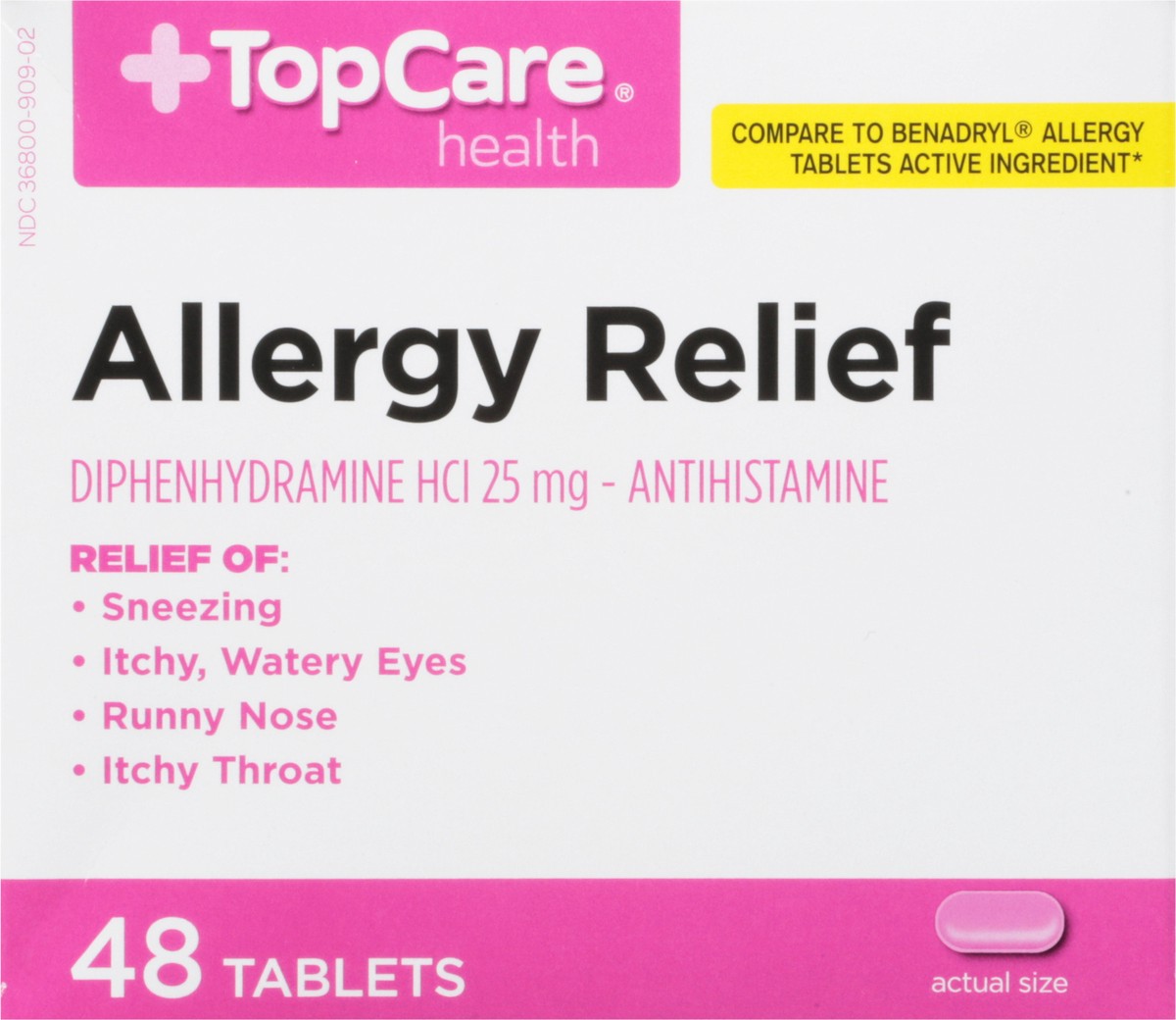 slide 6 of 9, TopCare Top Care Topcare Allergy Relief Tablets, 48 ct