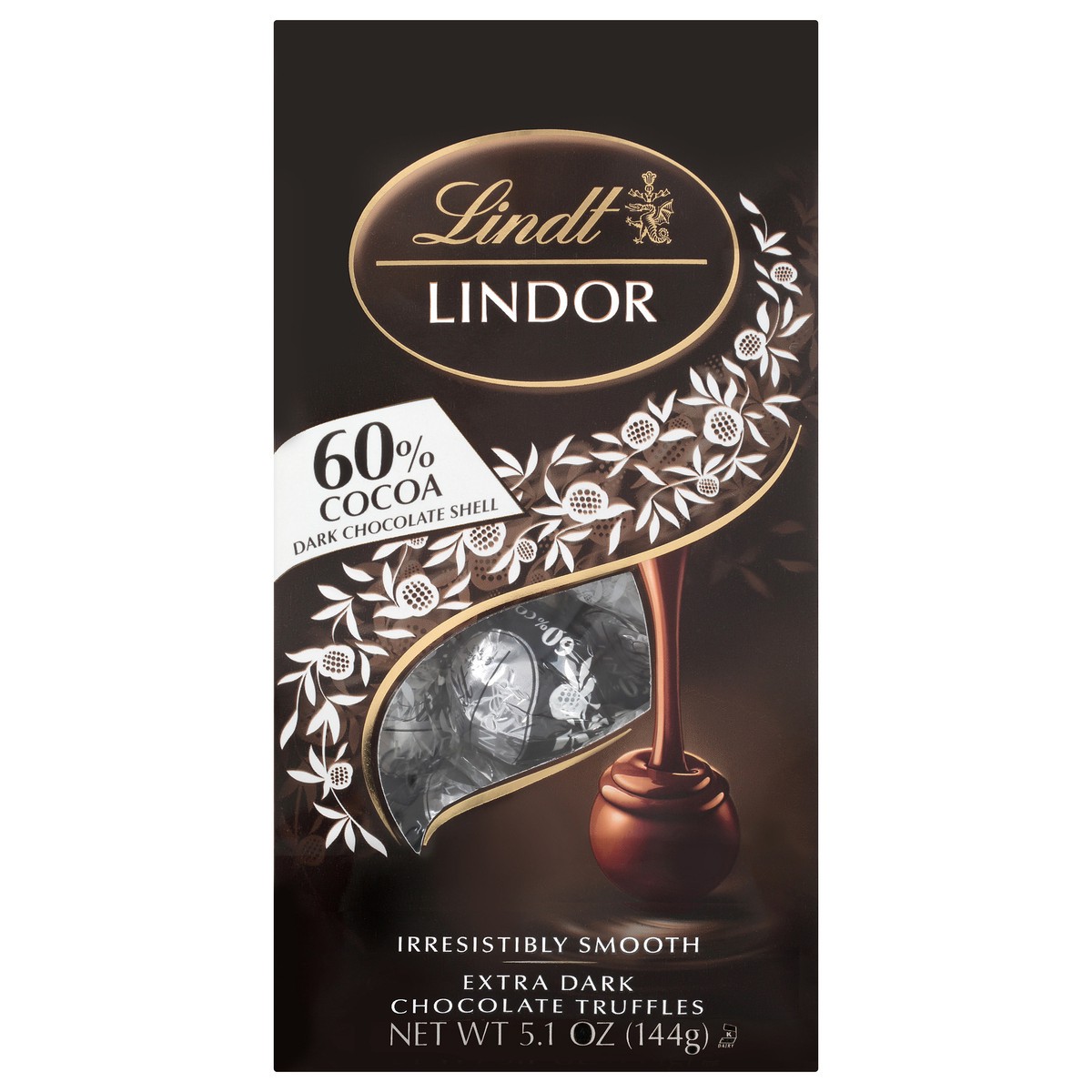 slide 8 of 9, Lindt 60% Cocoa Extra Dark Chocolate Truffles 5.1 oz, 5.1 oz