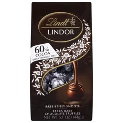 Lindt 60% Cocoa Extra Dark Chocolate Truffles 5.1 oz