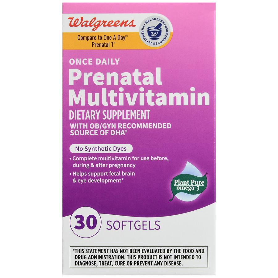 slide 3 of 5, Walgreens Once Daily Prenatal Multivitamin, 30 ct