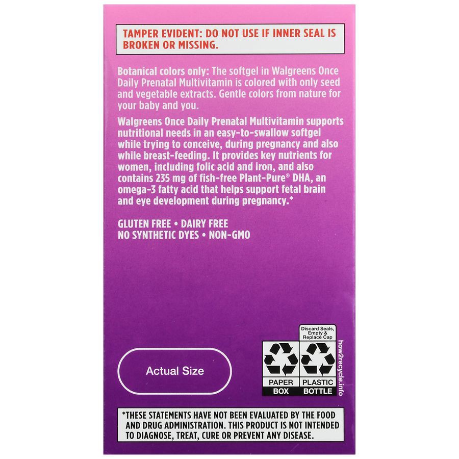 slide 5 of 5, Walgreens Once Daily Prenatal Multivitamin, 30 ct