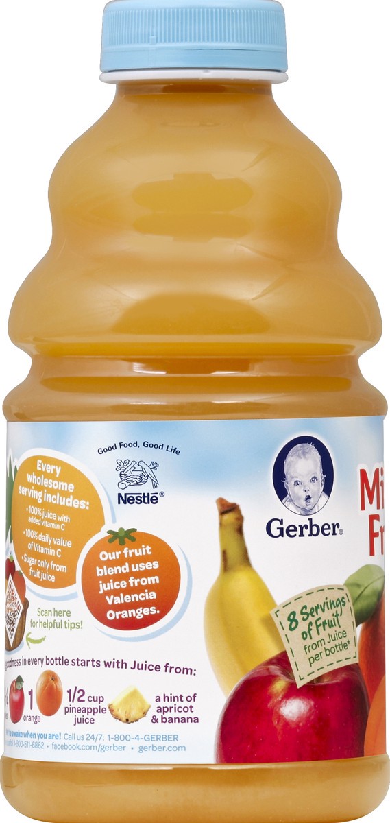 slide 3 of 4, Gerber Mixed Fruit Juice, 32 fl oz