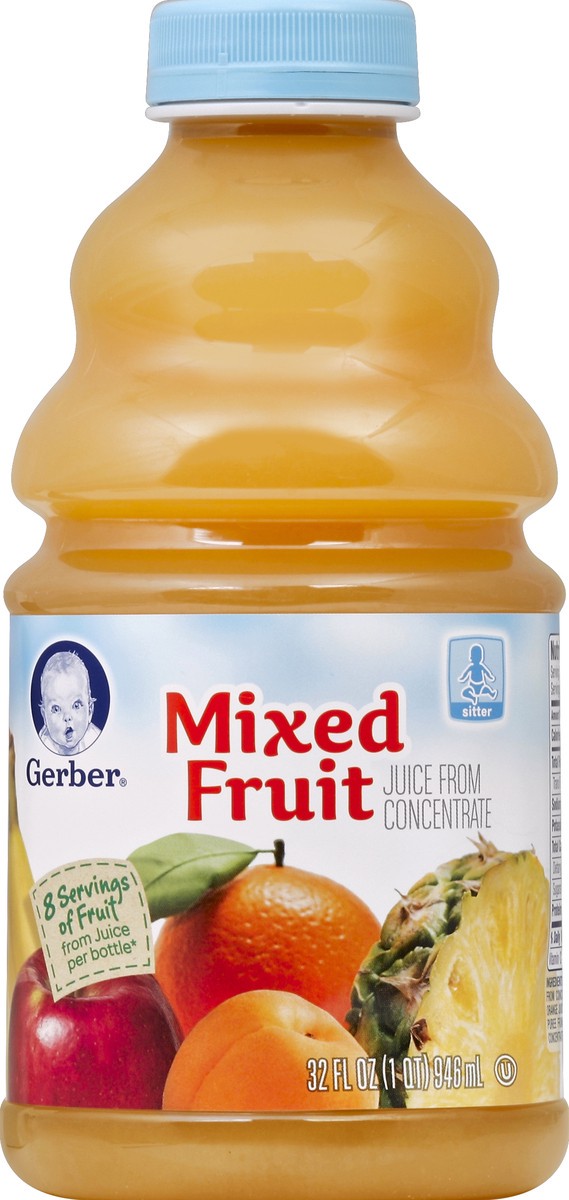 slide 4 of 4, Gerber Mixed Fruit Juice, 32 fl oz