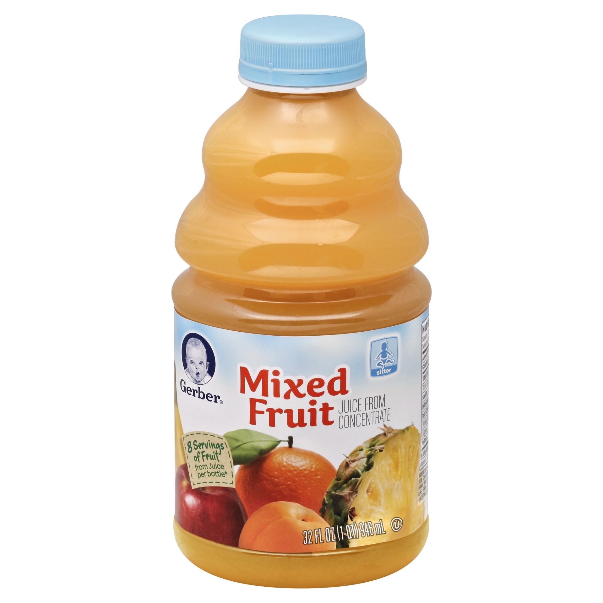 slide 1 of 4, Gerber Mixed Fruit Juice, 32 fl oz