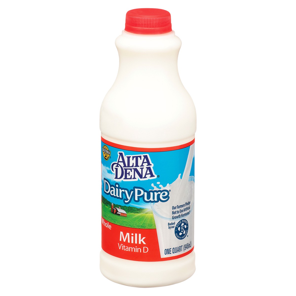 slide 5 of 9, Dairy Pure Vitamin D Milk, Whole Milk Bottle - 1 Quart, 1 qt
