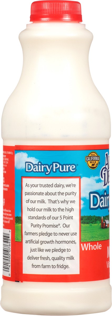 slide 8 of 9, Dairy Pure Vitamin D Milk, Whole Milk Bottle - 1 Quart, 1 qt